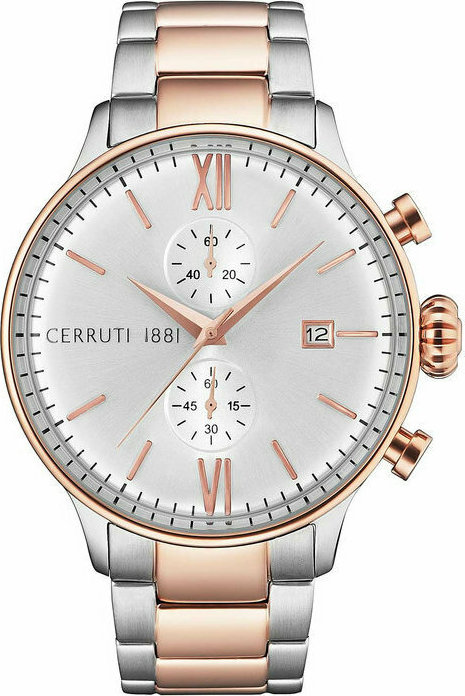 Cerruti 1881 Dervio Two Tone Stainless Steel Chronograph CRA178STR04MRT